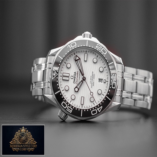 Omega 210.30.42.20.04.001 Seamaster Diver Steel White Dial Replica black bezel