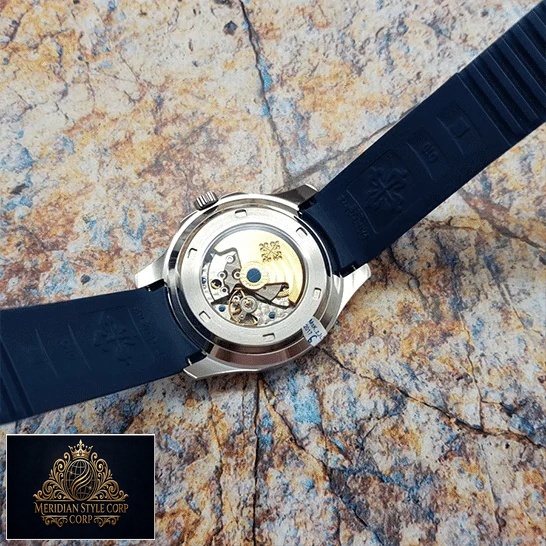 Patek Philippe Blue Rubber Bracelet Replica upside view