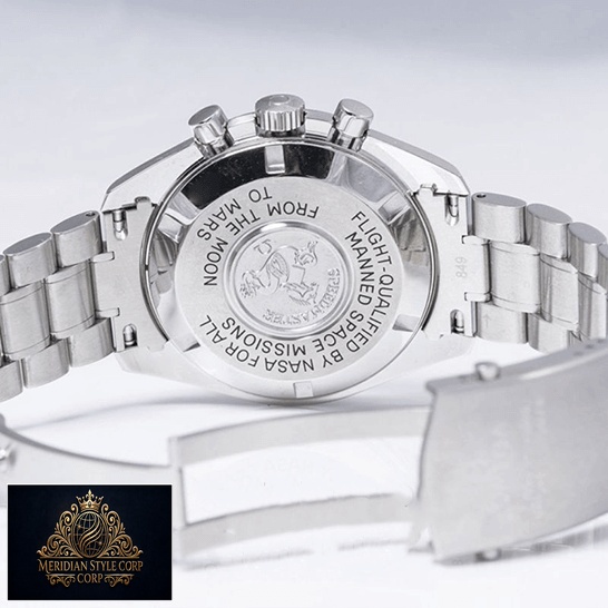 Omega Speedmaster Steel Case Crown / Push Button Replica opened steel clasp