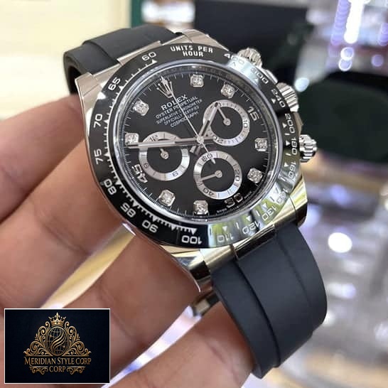 Rolex Daytona Oysterflex 116519LN Black Rubber Bracelet Replica in their hands