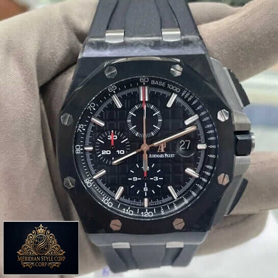 AP Royal Oak Offshore Carbon Black Dial Replica on the hand