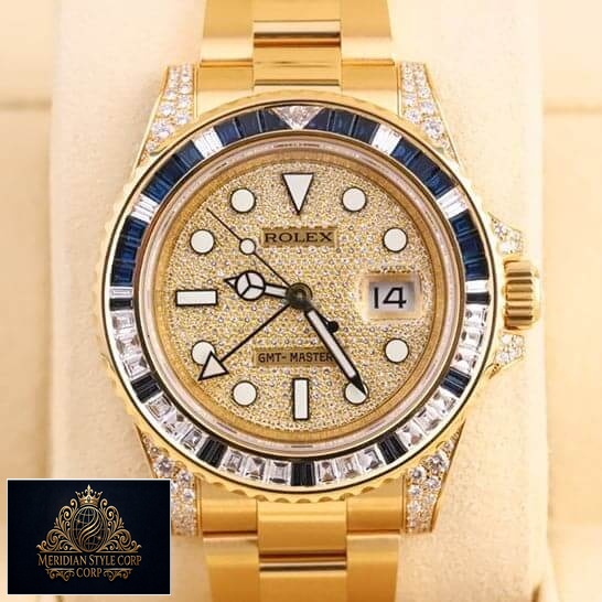 Rolex GMT-Master 116758SA yellow gold dial with stick and dot indices Replica