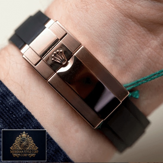 Rolex Yacht Master Stainless Steel Clasp Replica on the wrist