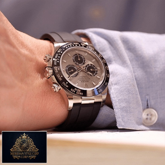 Rolex Daytona White Gold 116519LN-0024 Replica on is arm