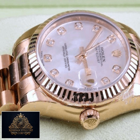 Rolex 178275 Rose Gold Diamond White Dial Replica in the box