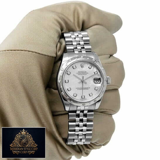 Rolex Diamond Ladies Datejust 31mm Replica on the in gloved hand