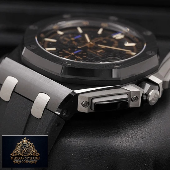 Audemars Piguet 26405CE.OO_.A002CA.02 Royal Oak Black Dial Replica black background