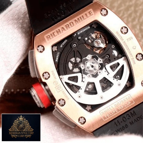 Richard Mille RM011 Automatic Gold Case Replica upside view