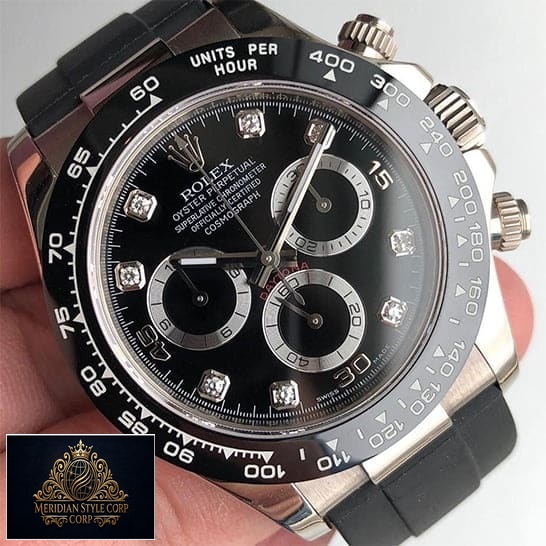 Rolex Daytona Oysterflex 116519LN Black Bezel Stainless Steel Case Replica