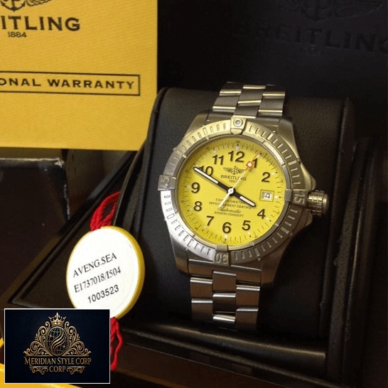 Breitling Avenger II Seawolf A17331 "Yellow Dial" Perfect Clone Edition A17330 dial man yelloow