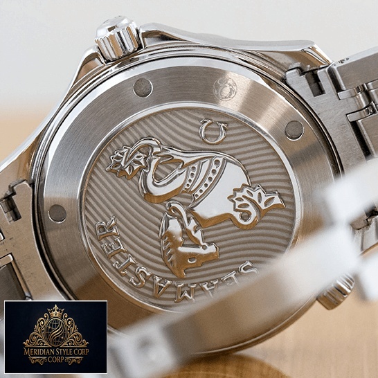 Omega Seamaster Stainless Steel Case Replica opened clasp