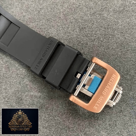 Richard Mille RM011 Romain Lotus F1 Rose Gold Clasp Replica grey background