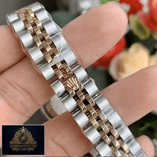 Rolex Everose Gold Jubilee Bracelet 278271 Replica on the hand
