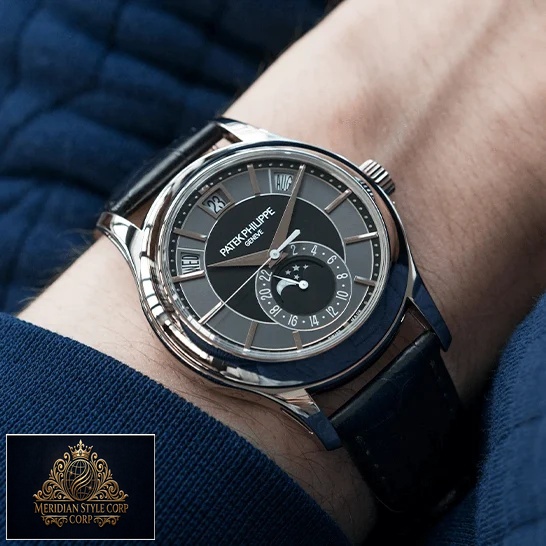 Patek Philippe Annual Calendar 5205G-010 "Opaline Dial" Deluxe Replica Edition patek hilippe complications automatic grey dial 5205G 010