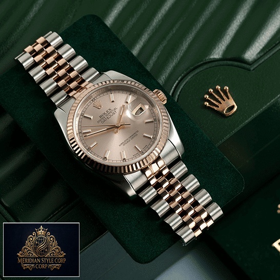 Rolex Datejust Sundust 126331-0010 Two Tone Bracelet Replica on Green Rolex Box