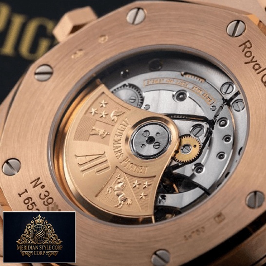 Audemars Piguet 15400 Royal Oak Gold Case Replica close view mechanism