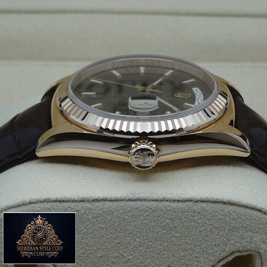Rolex Day-Date 118139 Stainless Steel Gold Case Right Side Replica