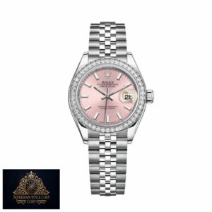 Rolex Lady-Datejust 279384RBR “Pink Dial Diamond Bezel” 1:1 Master Replica