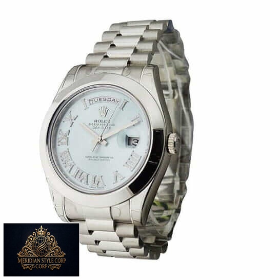 Rolex Day-Date 218239 Ice blue roman numerial replica watch