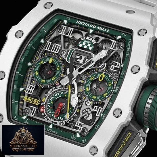 Richard Mille RM1103 Green Dial White Bezel Replica