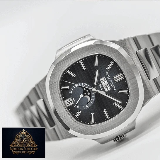 Patek Philipe Grey Dial Nautilus 5726_1A-001 Steel Bezel Replica side view white background
