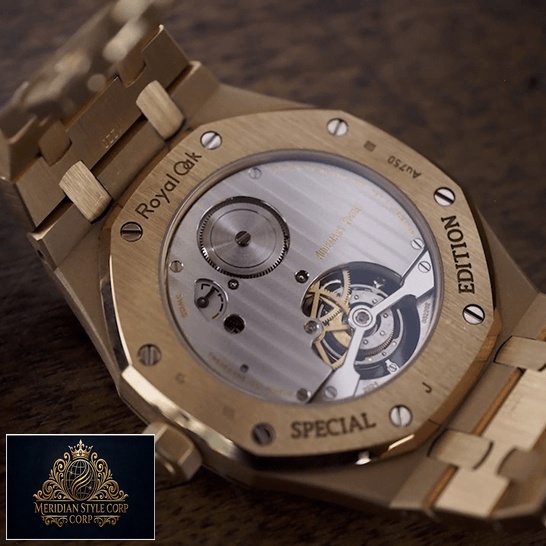 Audemars Piguet Royal Oak Tourbliion Stainless Steel Case Replica brown background