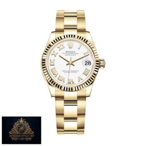 Rolex Datejust 278278 Yellow Gold Fluted Bezel Top Replica 1:1