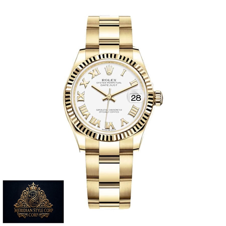 Rolex Datejust 278278 Yellow Gold Fluted Bezel Top Replica 1:1