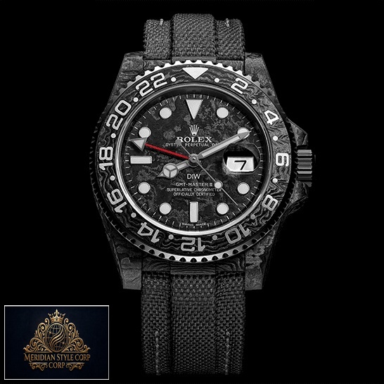 Rolex DiW NTPT Carbon Black Dial Replica ceramic stick hour markers