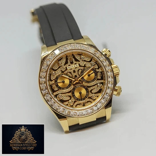 Rolex Daytona Eye of the Tiger Yellow Gold 116508-0004 Replica Gem-Set Bezel