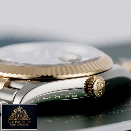 Rolex Datejust 12633BKDJ Yellow Gold Crown Pusher Replica