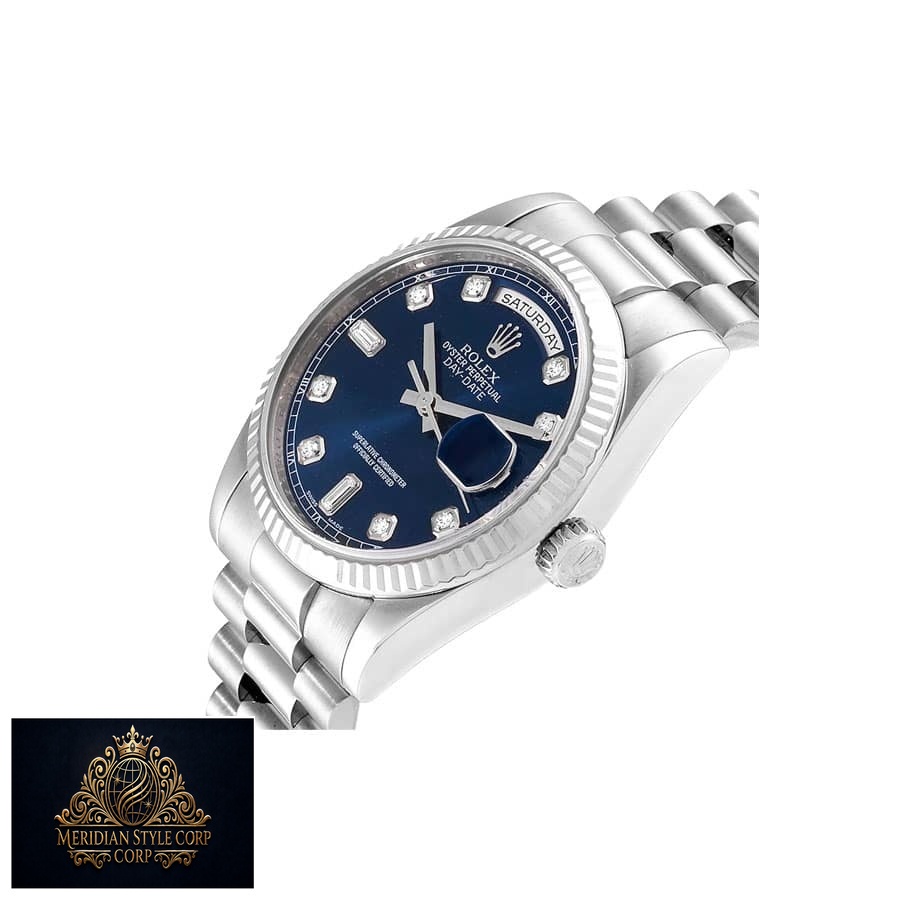 Rolex Day-Date 128239 “Blue Diamond Dial” High Fidelity Replica - Image 2