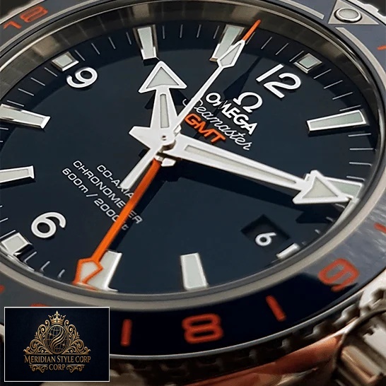 Omega Seamaster Gmt Blue Dial Replica orange second hand