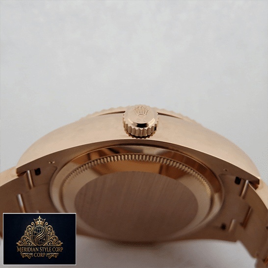 Rolex Sky-Dweller Rose Gold Case 326935-0005 Crown Pusher Replica