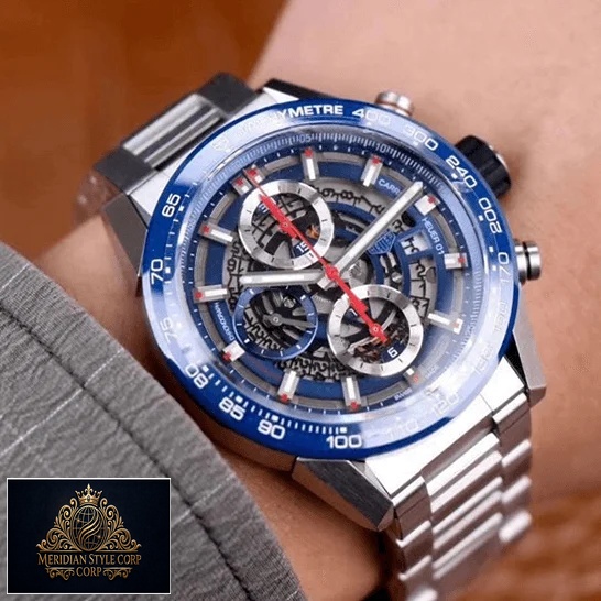 Tag Heuer cAR201T.BA0766 Carrera Automatic Blue Bezel Replica on the wrist