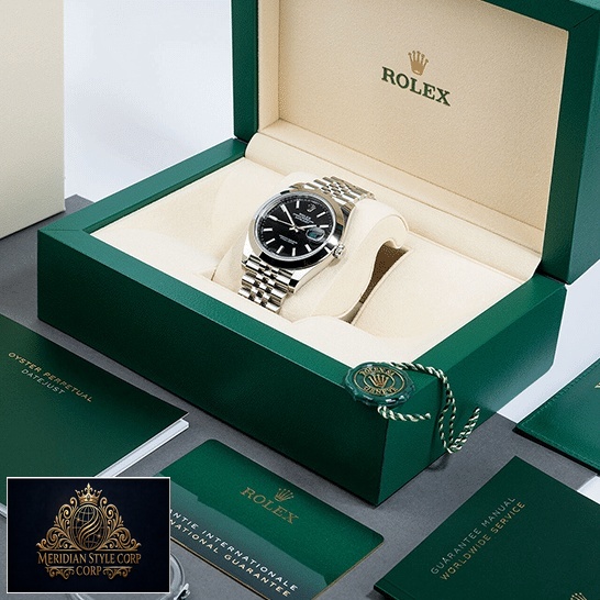 Rolex Datejust 11823 Black Dial Replica in the rolex box and warranty card
