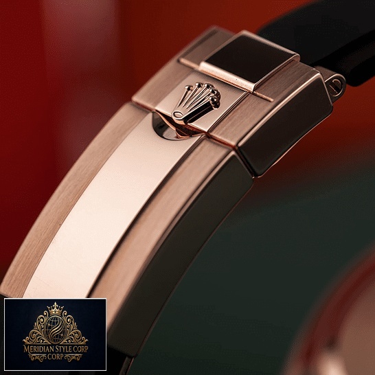 Rolex Daytona Cosmograph 116515LN Replica Rose Gold Fold Clasp on the Rolex Logo