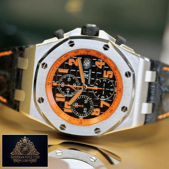 Audemars Piguet Orange Black Dial Replica side view