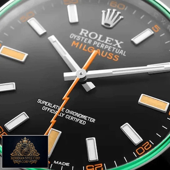 Rolex Milgauss M116400GV Green Crystal Black Dial Replica