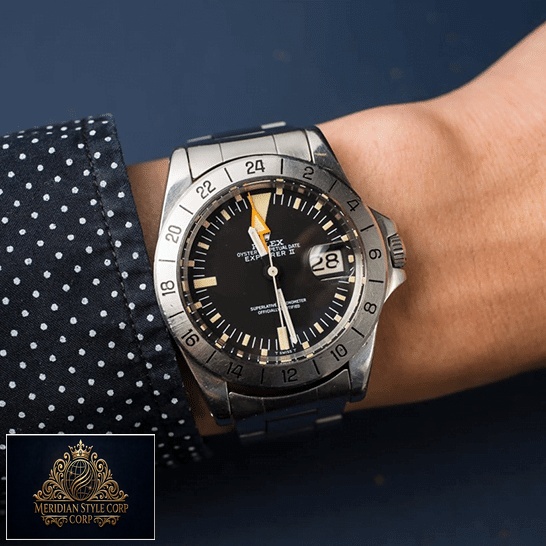 Rolex Explorer II 1655 (Antique) WARO025 Stainless Steel Case Replica on his arm