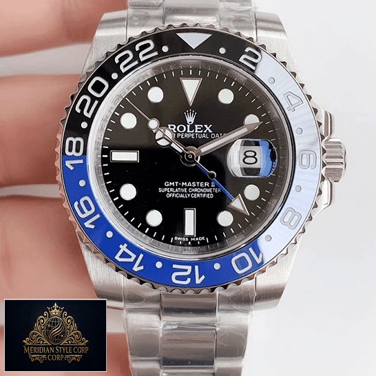 Rolex GMT-Master II Black Dial 116710BLNR Oyster Replica black with stick and dot hour markers