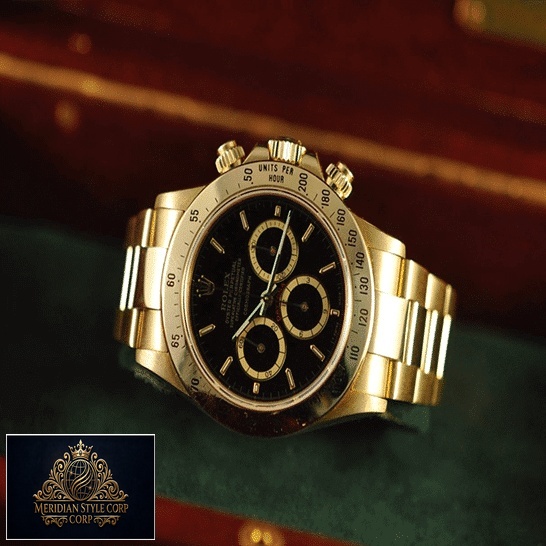 Rolex Daytona Cosmograph 16528 Yellow Gold Oyster Black Dial Replica