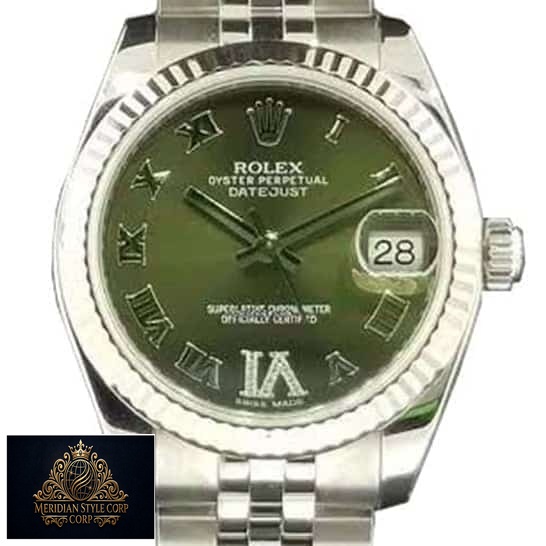Rolex Datejust 220239 Stainless Steel Green Roman Dial