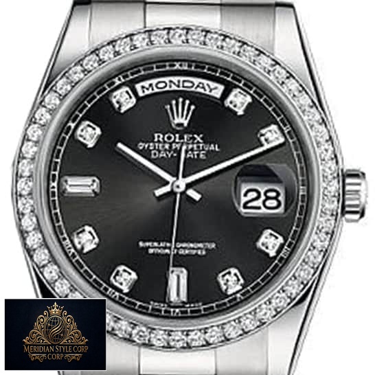 Rolex Day-Date White Diamond Bezel Replica