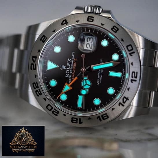 Rolex Explorer II 216570-0001 Luminous Dial Replica on the Table