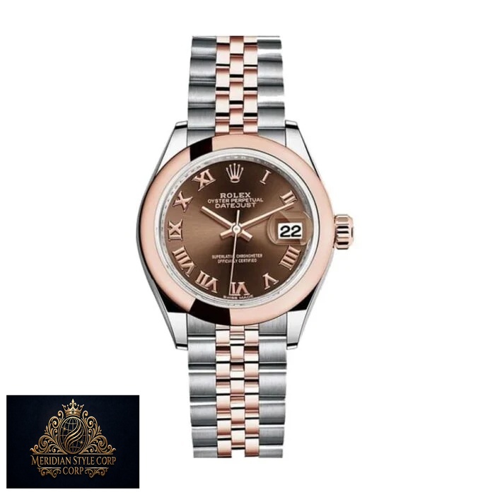 Rolex Lady-Datejust 279161 Chocolate Roman Dial Mirror Clone Quality - Image 3