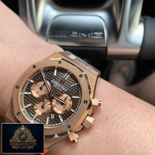 Audemars Piguet Royal Oak Chocolate Dial Replica in the mercedes car
