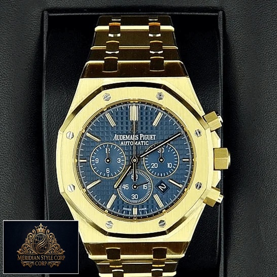Audemars Piguet Blue Dial Gold Replica in the black box
