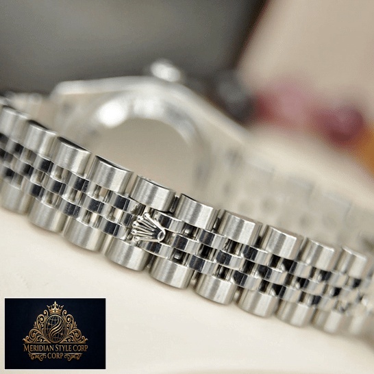 Rolex Datejust 179174 Jubilee Bracelet on the Rolex Logo