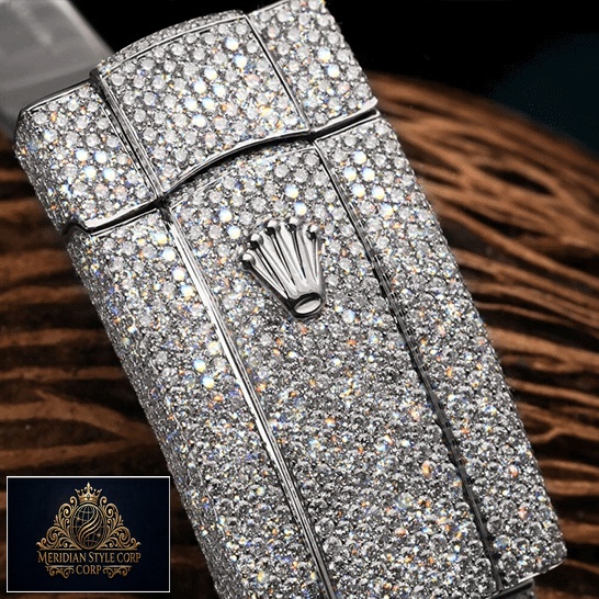 Rolex Datejust 116300 Iced Out Fold Clasp on the Rolex Logo Replica